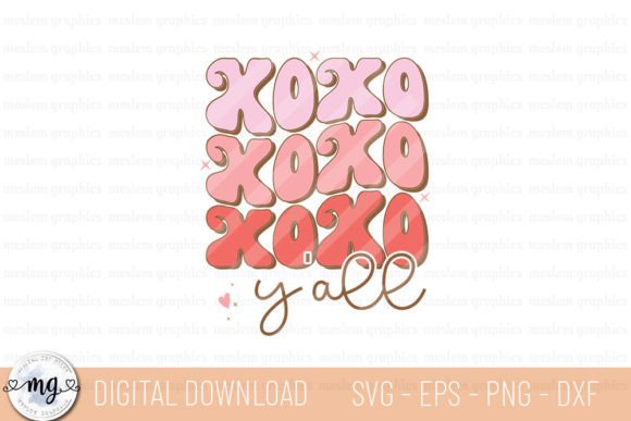 Download Xoxo Y'all - Retro Valentine SVG - Premium Resources