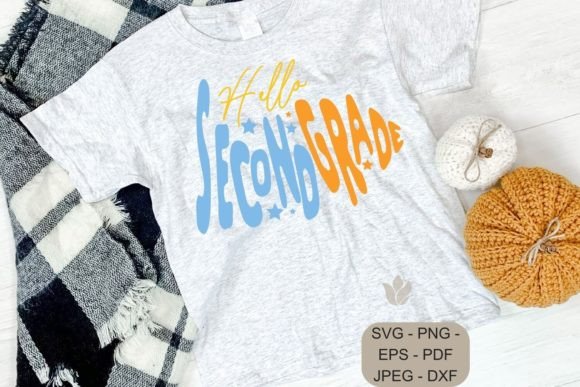 Download Hello Second Grade: Typography SVG Cut - Grad Collection
