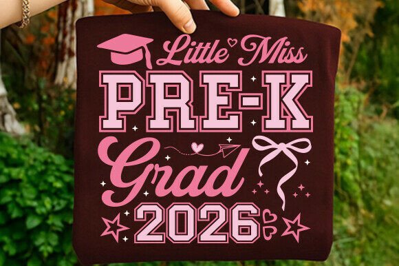 Download Little Miss Pre-K Grad 2026 PNG SVG, - Grad Collection